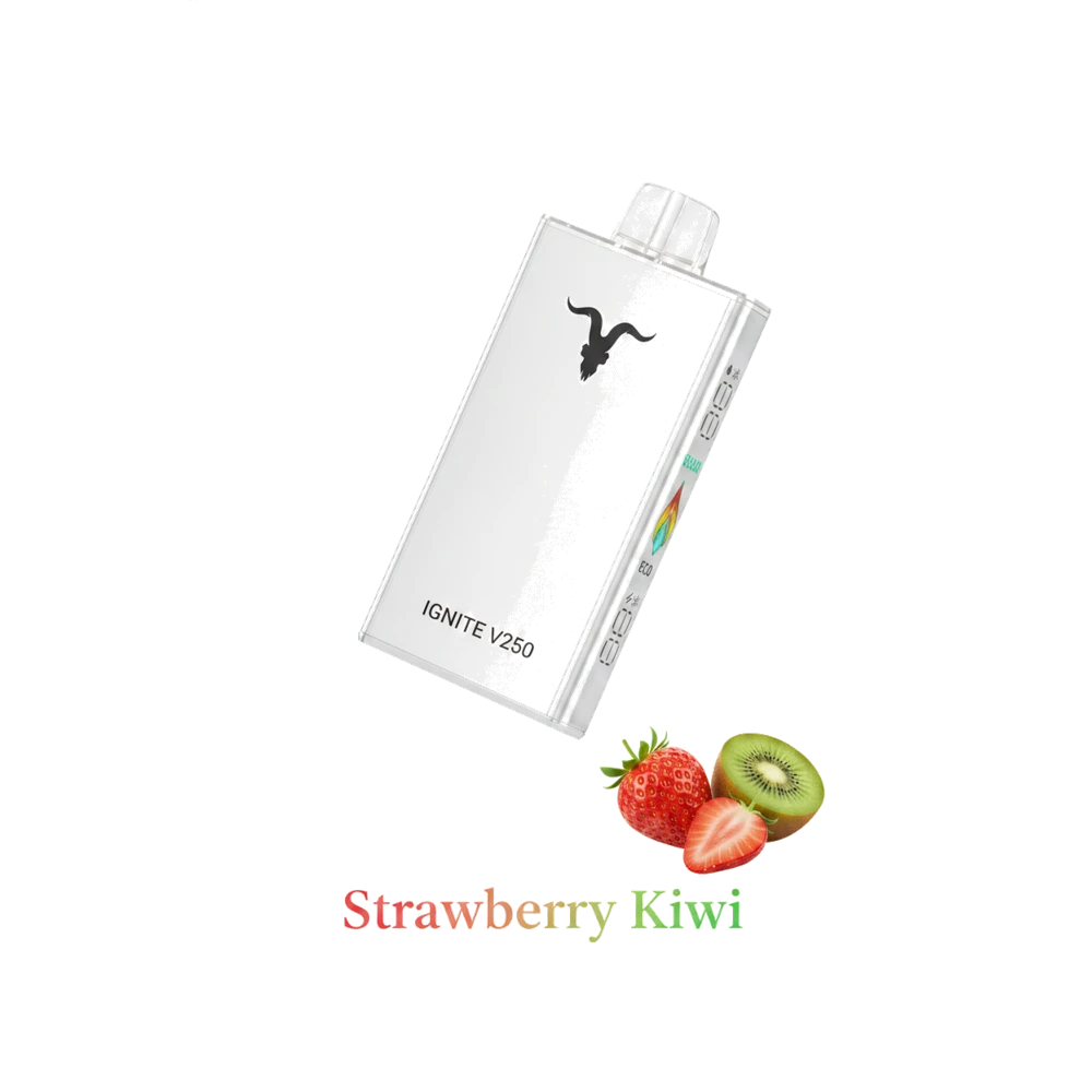 IGNITE - V250 Rechargeable Disposable Vape (25,000 Puffs) 8 IGNITE - V250 Rechargeable Disposable Vape (25,000 Puffs) Strawberry Kiwi premium transparent