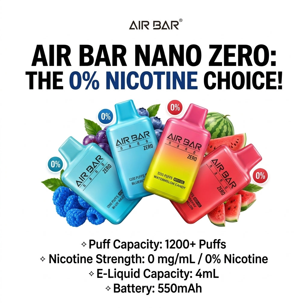 AIRBAR NANO ZERO 1200 Puffs Zero nicotine Disposable Vape In UAE AIRBAR NANO ZERO 1200 Puffs Zero nicotine Disposable Vape In UAE photo
