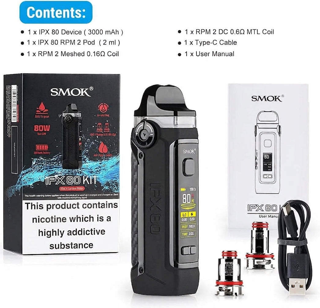 SMOK IPX80 Pod Mod Kit 80W 3000mAh In UAE SMOK IPX80 Pod Mod Kit 80W 3000mAh In UAE photo