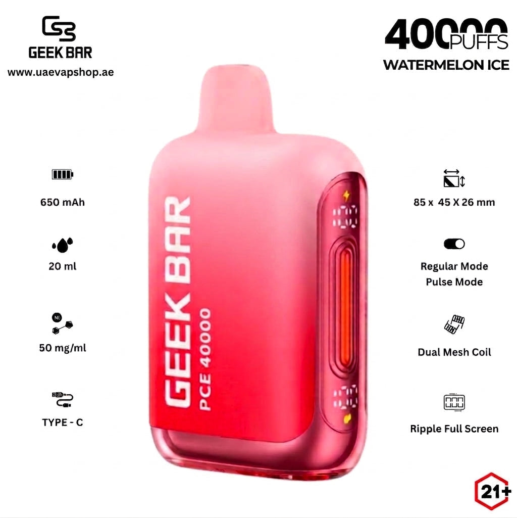 GEEK BAR PCE 40000 Puffs Disposable Vape In UAE GEEK BAR PCE 40000 Puffs Disposable Vape 50MG In UAE